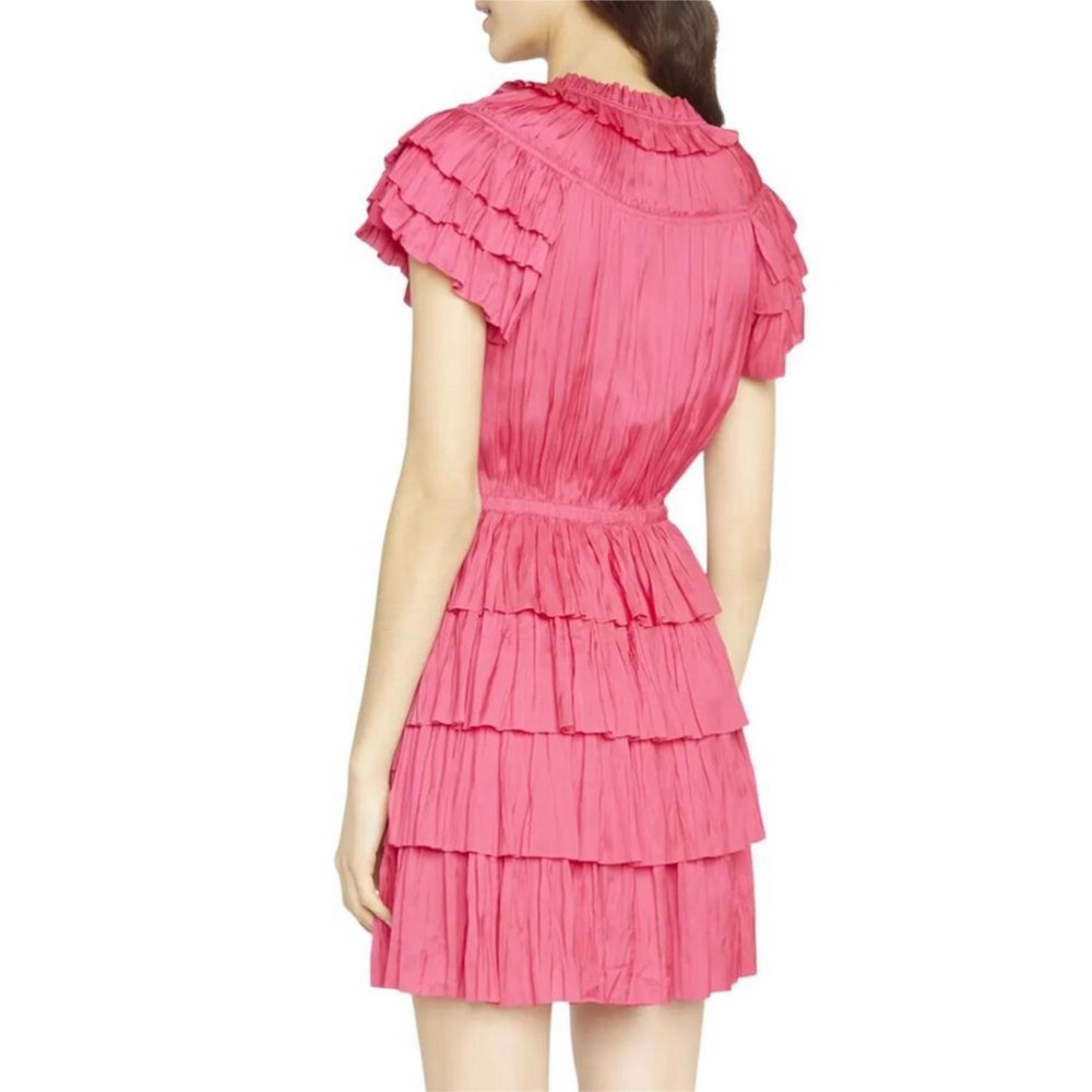 ULLA JOHNSON vesna satin mini dress in orchid Sz 4 - Picture 2 of 3